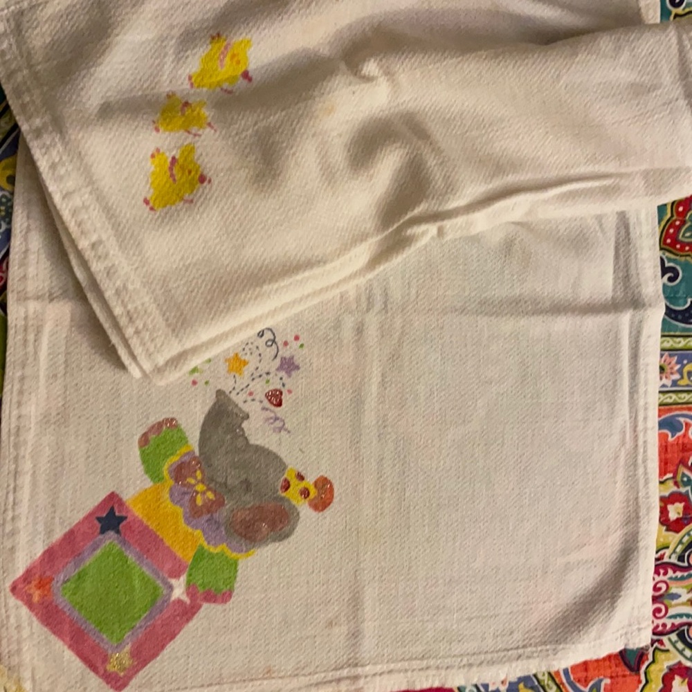 Vintage baby burping cloth